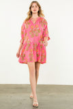 THML:  S/S FLOWER PRINT DRESS