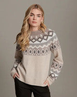 ALASHAN:  ADELINE FAIR ISLE CREW SWEATER