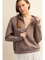 RAE MODE:  1/4 ZIP HOODIE JACKET