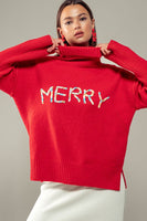 URBAN DAIZY:  T NECK MERRY SWEATER