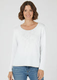AVALIN:  L/S CREW SWEATER W/PIPING