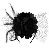 FASCINATORS PORTS:  FLOWER VEIL FASCINATOR