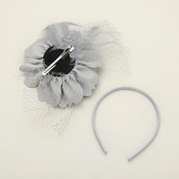 FASCINATORS PORTS:  FLOWER VEIL FASCINATOR