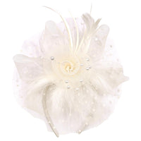 FASCINATORS PORTS:  PEARL STAMEN FLOWER FASCINATOR