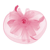 FASCINATORS PORTS:  PEARL MESH FLOWER FASCINATOR/HDBD