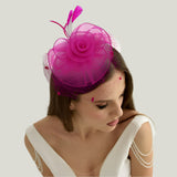 FASCINATORS PORTS:  CURLED FLOWER FASCINATOR