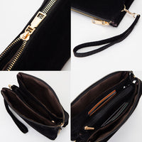 PORTS:  FAUX SUEDE XBODY/CLUTCH