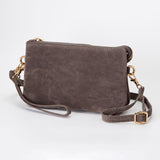 PORTS:  FAUX SUEDE XBODY/CLUTCH