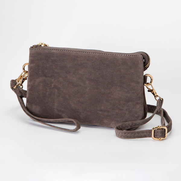 PORTS:  FAUX SUEDE XBODY/CLUTCH