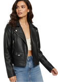 SANS SOUCI:  MOTO FAUX LEATHER JACKET