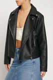 SANS SOUCI:  MOTO FAUX LEATHER JACKET