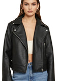 SANS SOUCI:  MOTO FAUX LEATHER JACKET
