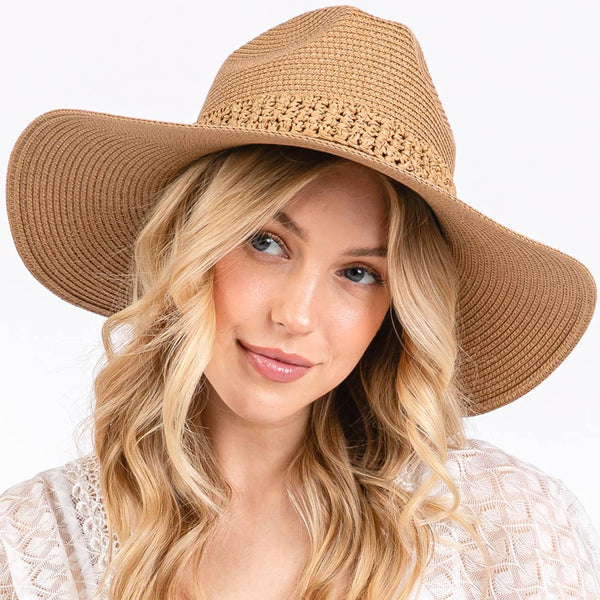PORTS:  STRAW BRAID SUN HAT