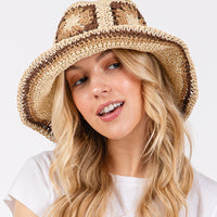 PORTS:  FLORAL CROCHET BUCKET HAT