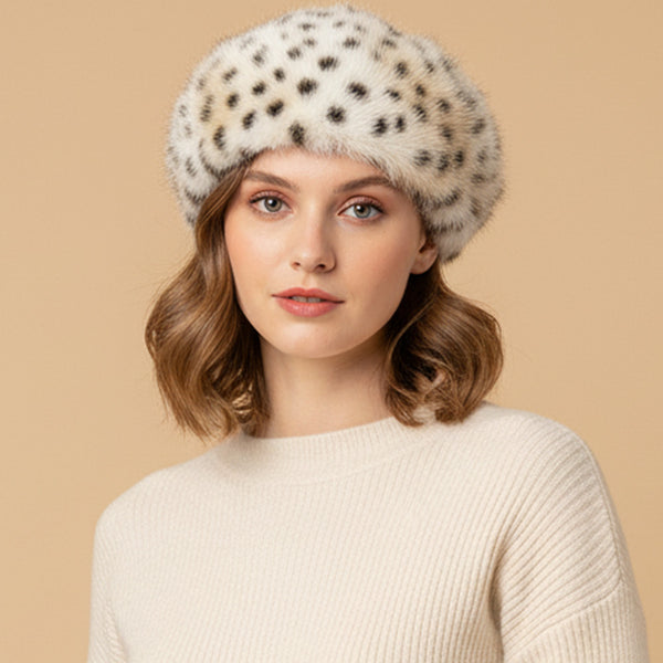 PORTS:  FAUX FUR BERET