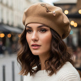 PORTS:  SEQUIN RHINESTONE BERET