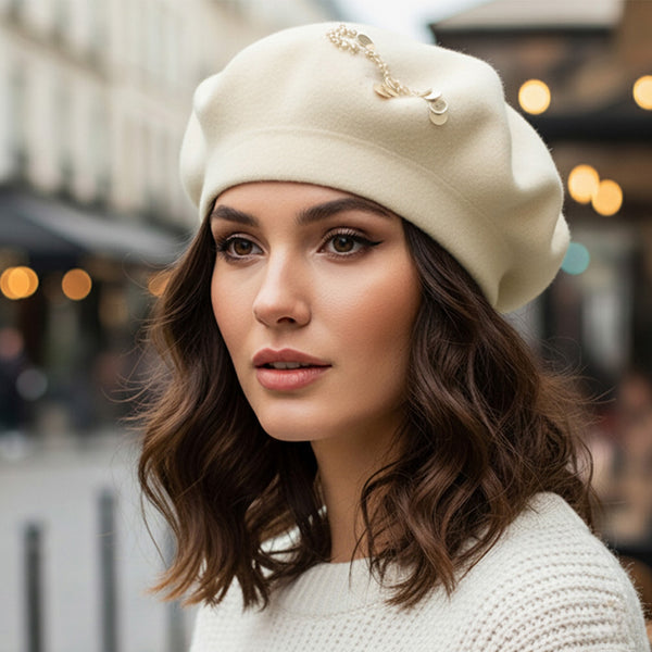 PORTS:  SEQUIN RHINESTONE BERET