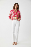 NU VINTAGE:  EMBROIDER MULTI FLORAL SHIRT