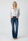 NU VINTAGE:  EMBROIDER WASHED FLORAL SHIRT