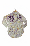 NU VINTAGE: EMBROIDERED FLORAL PRINT SHIRT