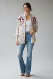NU VINTAGE: EMBROIDERED FLORAL PRINT SHIRT