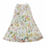 NU VINTAGE:  PASTEL PIECEWORK FLORAL SKIRT
