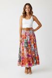 NU VINTAGE:  BRIGHT PIECEWORK FLORAL SKIRT