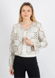 J.SOCIETY:  FAUX LEATHER LASER CUT JACKET