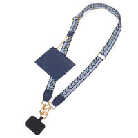 PORTS:  CHEVRON PHONE STRAP W/ WALLET