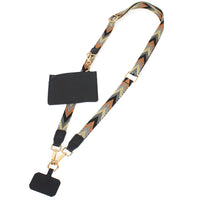 PORTS:  CHEVRON PHONE STRAP W/ WALLET