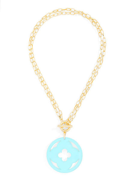 ZENZII:  NECK W/QUATREFOIL PENDANT