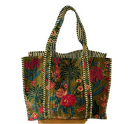 KRIS ANA:  VELVET FLORAL TOTE