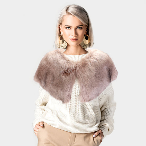 PORTS:  FAUX FUR CAPE SCARF