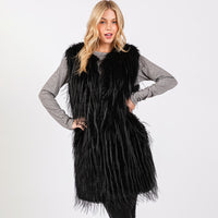 PORTS:  FAUX FUR POCKET VEST