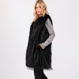 PORTS:  FAUX FUR POCKET VEST