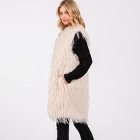 PORTS:  FAUX FUR POCKET VEST