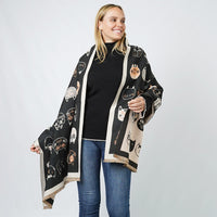 PORTS:  CAT PASHMINA SCARF/SHAWL