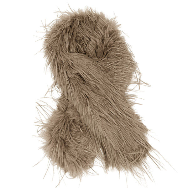 PORTS:  FAUX FUZZY FUR FLUFFY SCARF