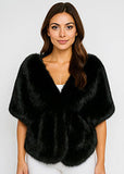 PORTS:  FAUX FUR SHAWL WRAP PONCHO