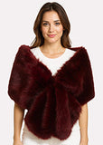 PORTS:  FAUX FUR SHAWL WRAP PONCHO