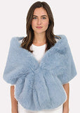 PORTS:  FAUX FUR SHAWL WRAP PONCHO