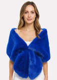 PORTS:  FAUX FUR SHAWL WRAP PONCHO