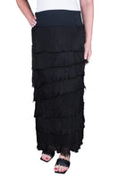 TEES BY TINA:  ELISA SILK RUFFLE SKIRT