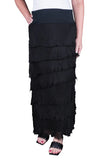 TEES BY TINA:  ELISA SILK RUFFLE SKIRT