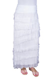TEES BY TINA:  ELISA SILK RUFFLE SKIRT