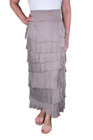 TEES BY TINA:  ELISA SILK RUFFLE SKIRT