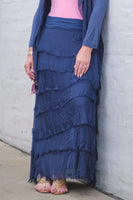 TEES BY TINA:  ELISA SILK RUFFLE SKIRT