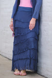 TEES BY TINA:  ELISA SILK RUFFLE SKIRT