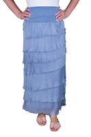 TEES BY TINA:  ELISA SILK RUFFLE SKIRT