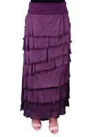 TEES BY TINA:  ELISA SILK RUFFLE SKIRT